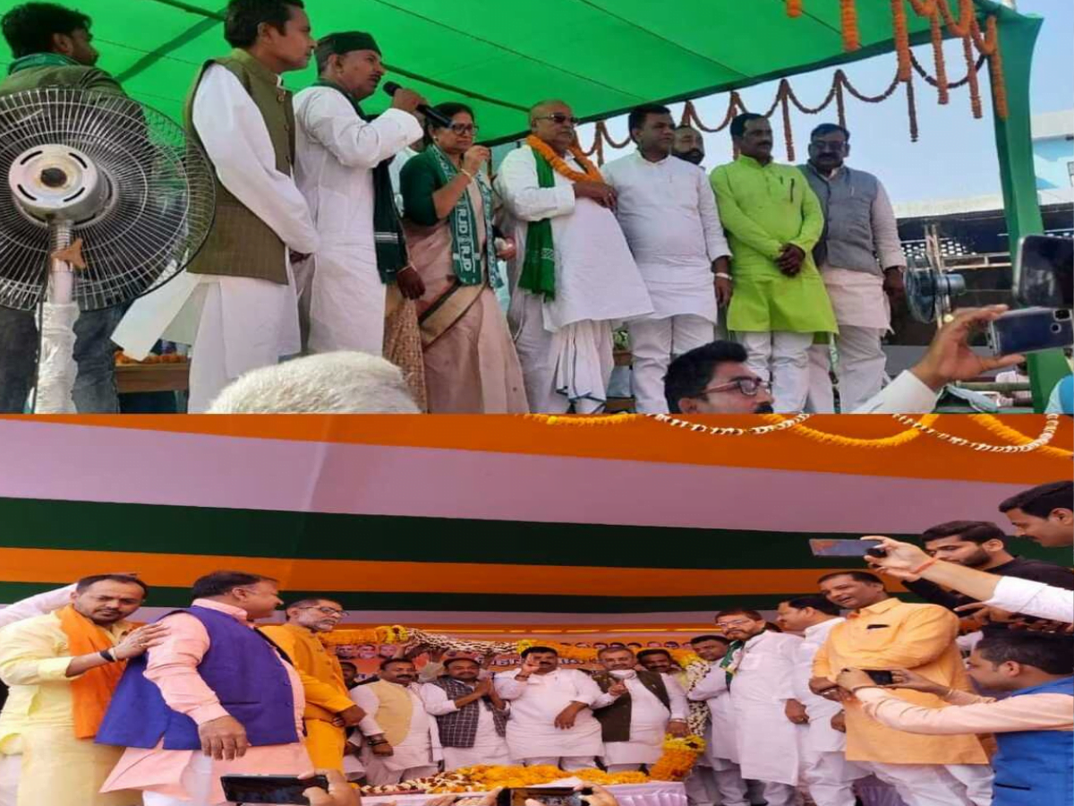 एनडीए से संतोष सिंह व राजद से कृष्णा सिंह ने एमएलसी के  लिए किया नामांकन