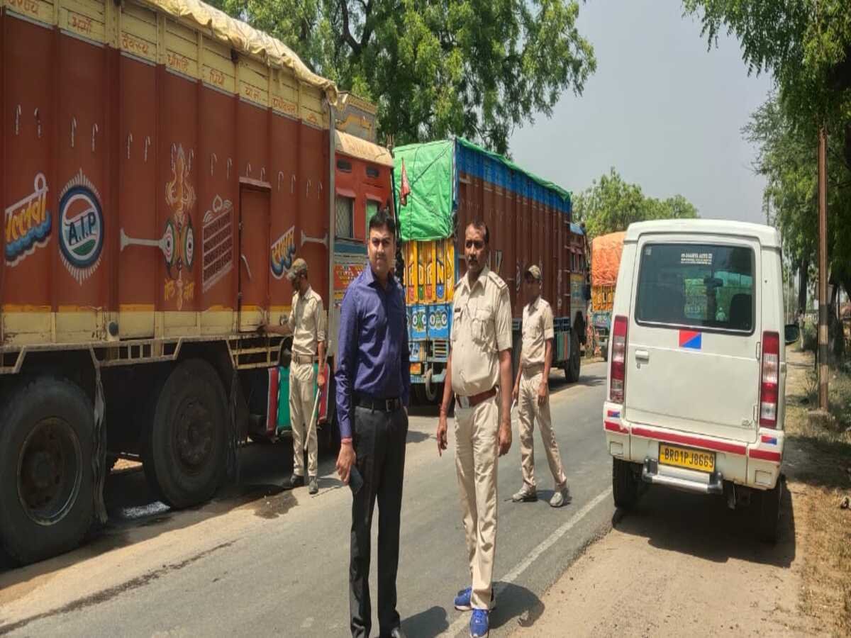  19 ओवर लोडेड बालू लदा ट्रक जप्त, 21 लाख का जुर्माना