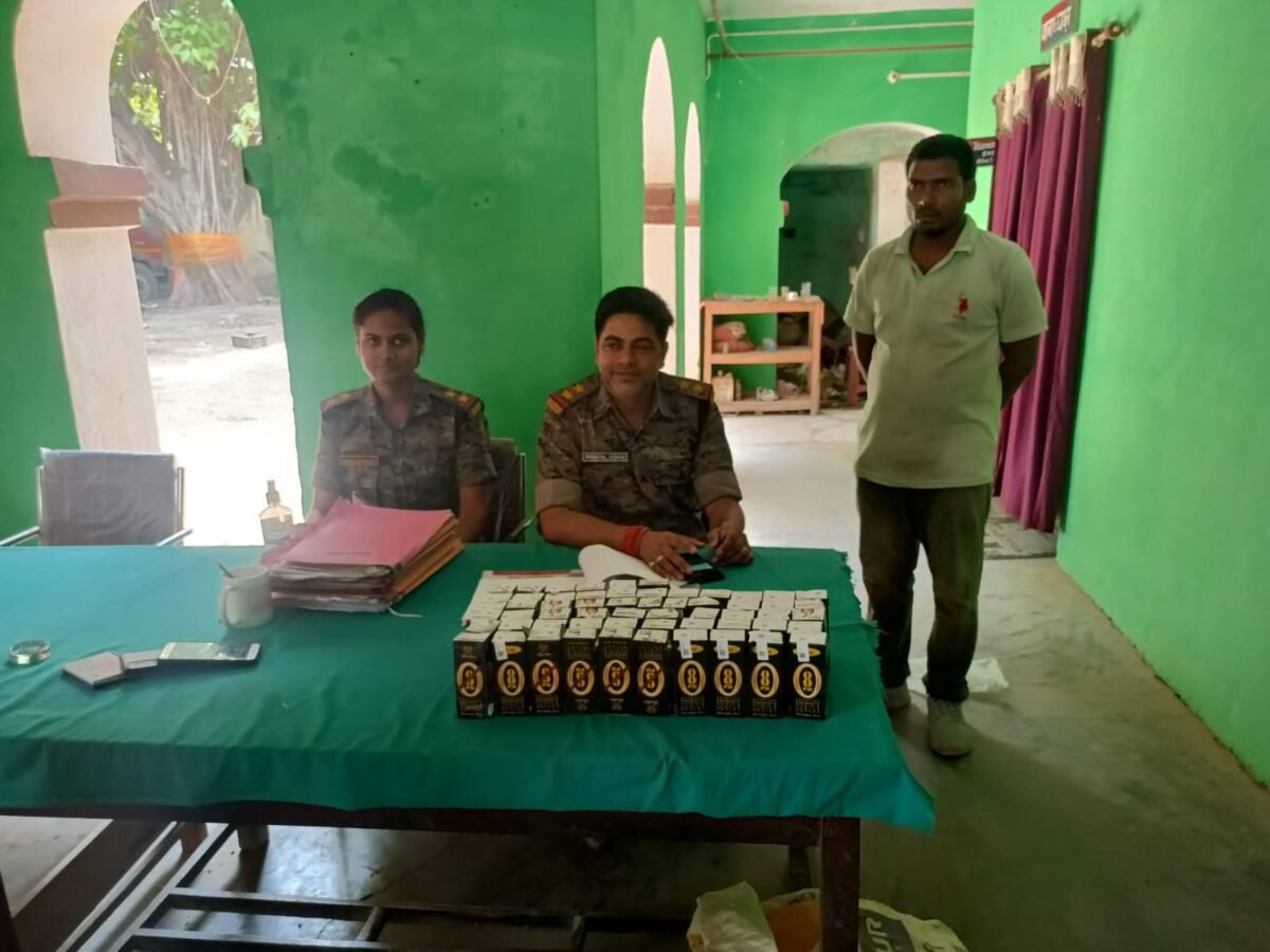 पुलिस ने 58 पीस 8 पीएम अंग्रेजी शराब बरामद किया