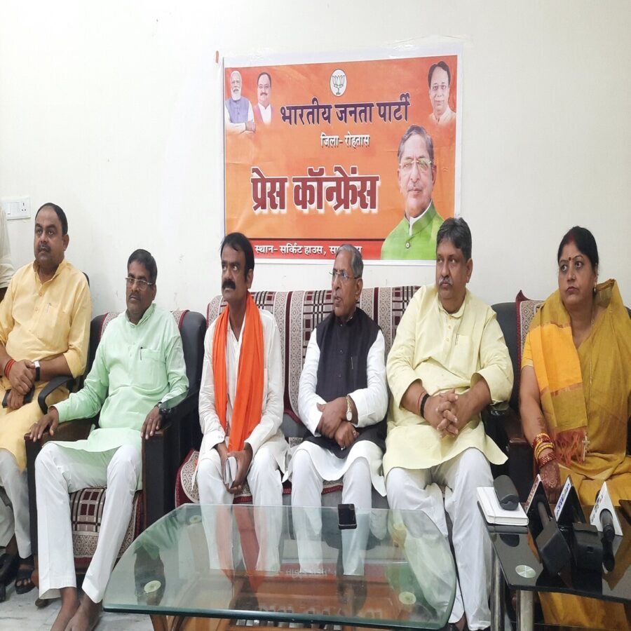 सासाराम : महागठबंधन की सरकार में दिख रहा विरोधाभास : नंदकिशोर यादव