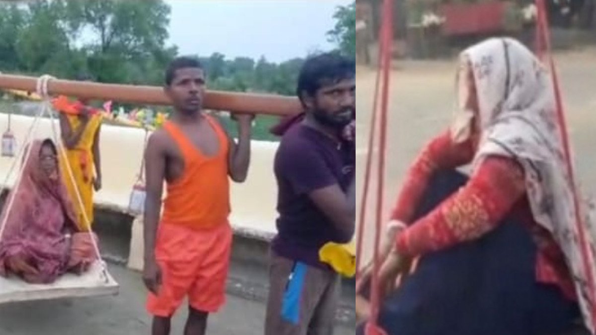 बिहार के दो भाई मां के लिए बने श्रवण कुमार, बहंगी में बिठाकर करा रहे यात्रा