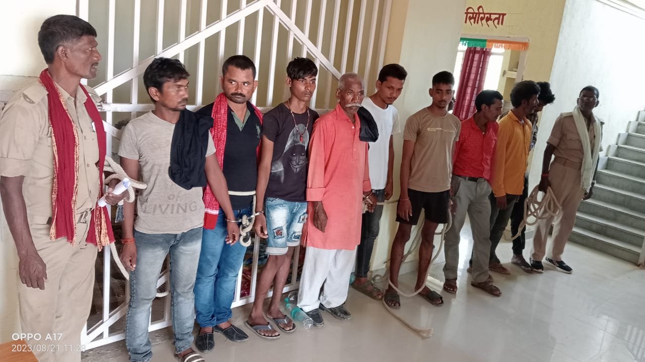 अभियान चलाकर सोनहन पुलिस ने 9 लोगों को शराब के नशे में किया गिरफ्तार